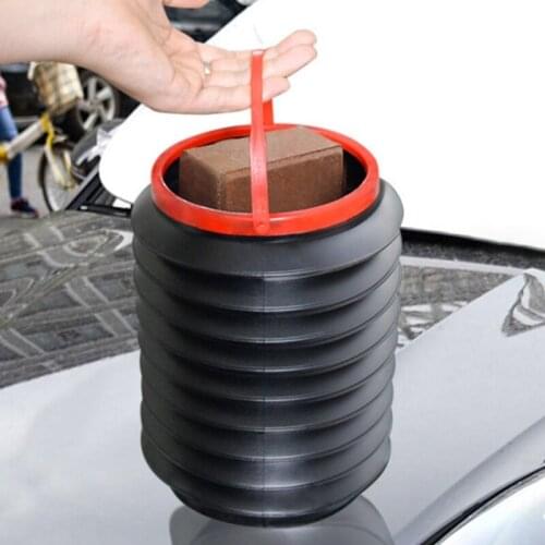 Garbage Can Car Outdoor Travel Car Trash Bin Wash Telescopic Bucket Folding Trash Organizer Garbage Holder