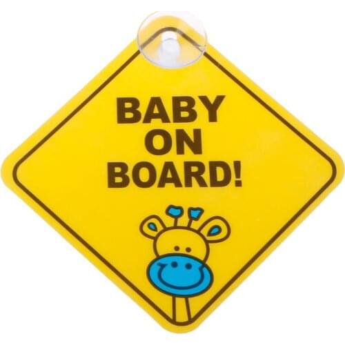 BABY ON BOARD PVC Suck Warning Mark Sign Sticker Car Window Safety Notice Board