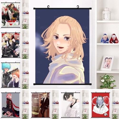 Wall Art Print Japanese Cartoon Canvas Painting Anime Character Boy Picture Plastic Scrolls Hanging Poster Decoration Home Room