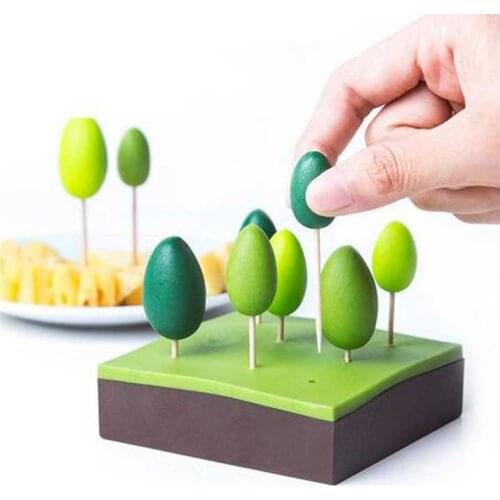 Novelty Salad Fork Cloudy Green Forest Creative Design Fruit Fork Home Dining Table Decor