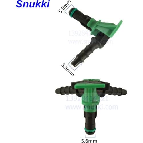 Small size diesel injector return pipe for Siemens/vdo plastic green/black color plastic TEE connector 20pcs a lot