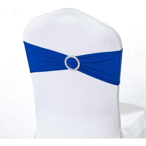 Wholesale 100pcs/lot Spandex Lycra Wedding Chair Cover Sash Bands Wedding Party Birthday Banquet Chair Sashes Decoration