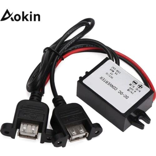 DC-DC Buck Converter 3A Regulator Power Supply Module Step Down Reducer 12V to 5V Transformer Dual USB Ear for Cell