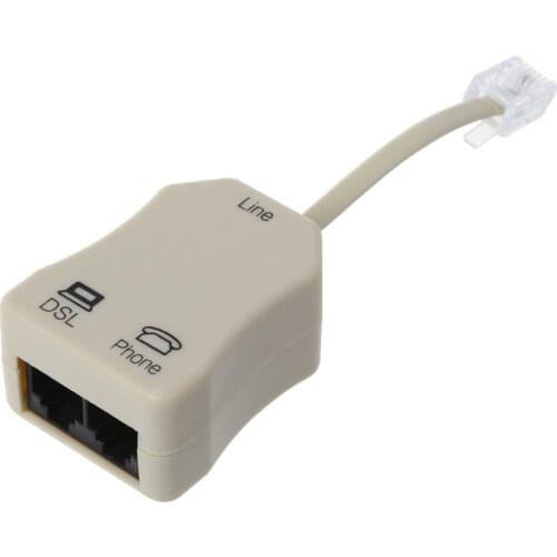 1Pc Portable ADSL Modem Telephone Phone Fax In-Line Splitter Filter Network telephone Splitters C26