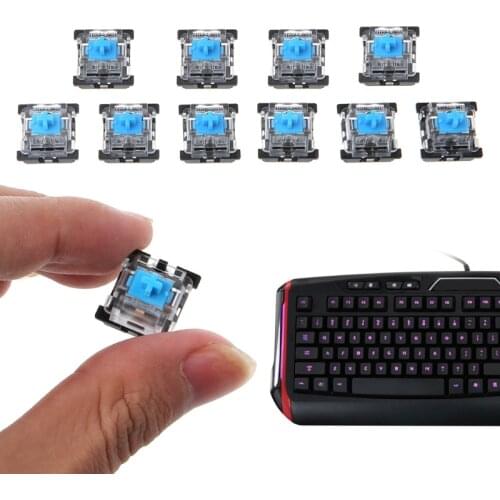 R58A 10Pcs 3 Pin Mechanical Keyboard Switch Blue for cherry MX Keyboard Tester Kit