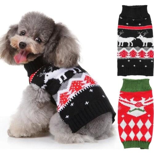 Pet Christmas Clothing Elk / Trees Sweater Small Medium Dog Winter Warm Knitting Outfits Dog Sweater Clothes