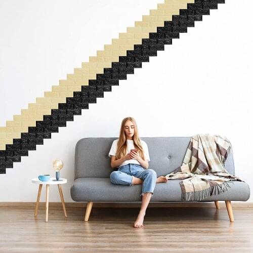 Self Adhesive Waterproof TV Background Brick Wallpapers 3D Wall Sticker Living Room Wallpaper Mural Bedroom Decorative