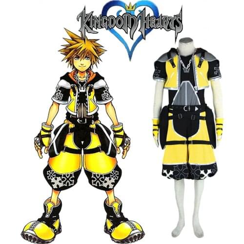 Sora Yellow Uniform Cosplay Kingdom Hearts Sora Cosplay Costume Custom Made Any Size