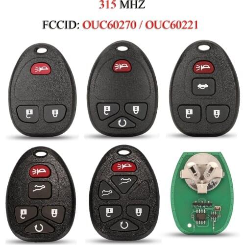 Kutery Remote Smart Car Key For Buick Chevrolet Cadillac GMC Saturn 5/6 Buttons 315Mhz OUC60270 Keyless-Go