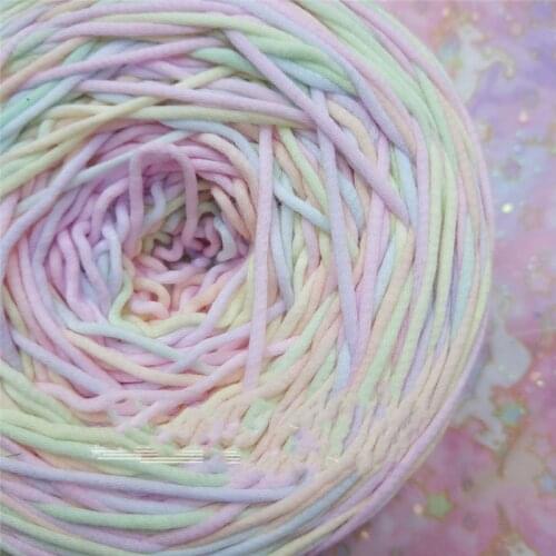 50g/ ball Hand-woven New Fancy Yarn Thick Line Crochet Candy Color Segment Dyed Yarn Hand-woven Wool Hat Yarn Craft