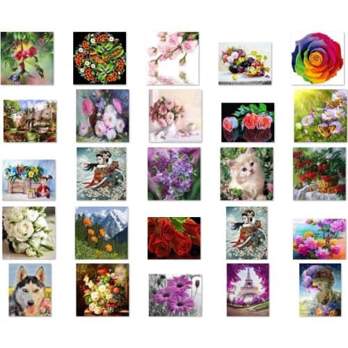 Flower Seaside 65x50 Counted Cross Stitch 11CT 14CT 18CT 25CT 28CT DIY Chinese Cross Stitch Kits Embroidery Needlework Sets