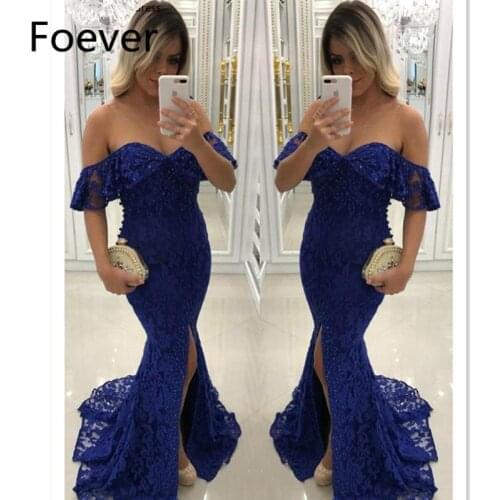 High Quality Royal Blue Evening Dresses Backless Red Carpet Formal Holiday Wear Celebrity Party Gowns Plus Size Custom Made