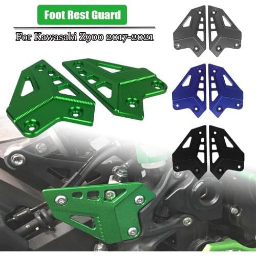For Z900 Z 900 FootPeg 2021 2020 2019 2018 2017 Footrest Rear set Motorcycle Heel Plates Guard Protector CNC Aluminum Alloy