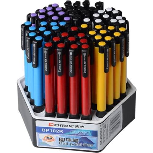 0.7mm 24/60 pcs Blue ink Pressing Ballpoint Pens School Students Stationery Office Accessories Supplies Boligrafos Canetas Pens