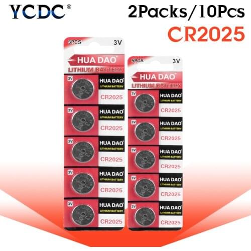 10pcs CR2025 For Toy Watch 3V Voltage Lithium-ion Battery 2025 ECR2025 BR2025 DL2025 KCR2025 Watch Button Coin Bateria