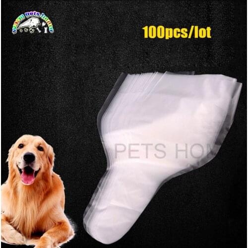 100pcs Dog semen plastic bag pet dog artificial insemination device puppy disposable sperm collection bag frosted Wholesale
