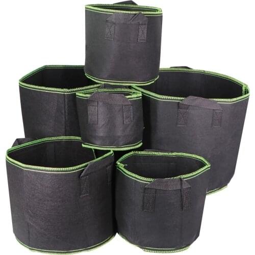 2 3 5 10 15 20 gallon fabric plant Grow Bags tree growing Pots garden Vegetable potato flower Planting Container Nursery pots ba