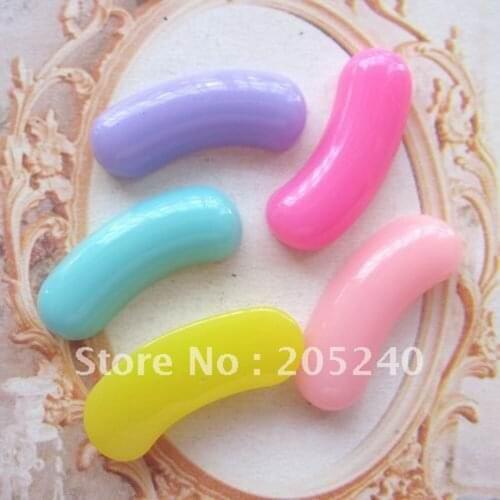 20pcs Mixed 5colors Cute Resin Food For Diy Decoration