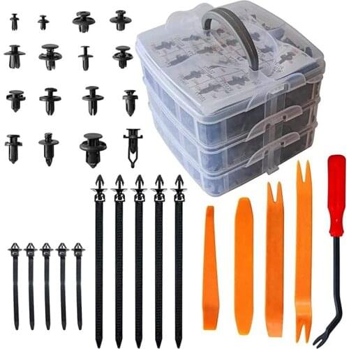 675PCS Car Push Retainer Clips Plastic Bumper Rivets 16 Sizes Fasteners Car Door Panel Trim Clips Kit Fastener Remover