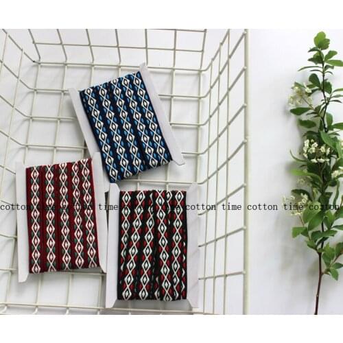 8yards 1.2cm Jacquard Webbing Ethnic Ribbon Embroidery style trim accessory for bag garment homedeco 4colors