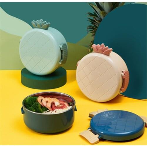 800ml Pineapple Lunch Box Bento Box for kids Students Office Worker Lunch Container Food Storage Box Picnic Food Container