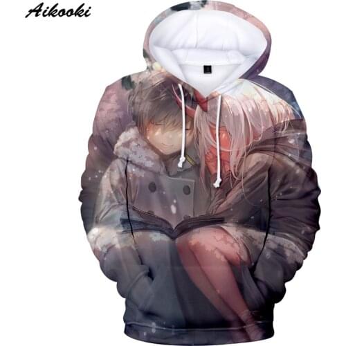 Aikooki 2019 New Darling In The Franxx Anime 3D Hoodies 3D Hoodie Men Women Hooded Sweatshirts Neutral Street Boys/girls Coats