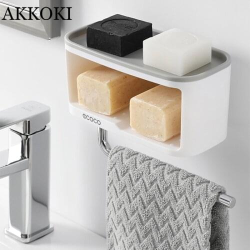 AKKOKI Plastic Soap Dishes For Bathroom