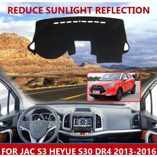 Car styling Suede Leather Dashmat Dashboard custom Cover Pad Dash Mat Carpet for JAC S3 Heyue S30 DR4 2013-2016