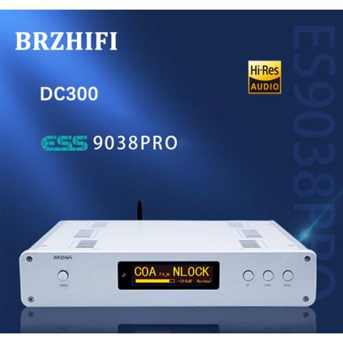 BRZHIFI Audio DC-300 Ultimate Dual Core ES9038PRO DAC Decoder USB Interface CSR8675 Bluetooth-compatible 5.0 Remote Control Amp