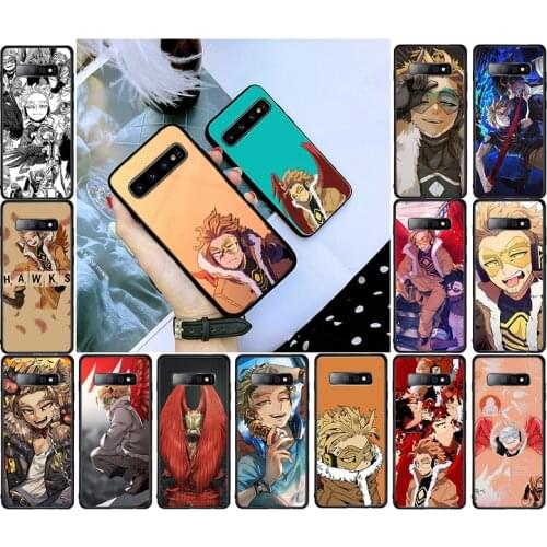 Anime MHA Hawks BNHA Phone Case For Samsung Galaxy S21 S20 Plus S20Ultra S20FE S10 S10E S7 S8 S9 Plus Case