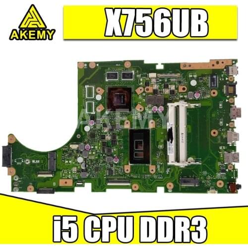 For ASUS X756UB X756UJ Mainboard Motherboard i5 CPU 2GB GPU DDR3 90NB0A10-R00040