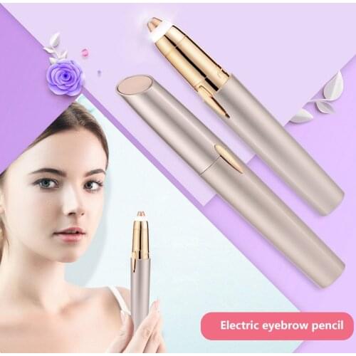 Electric Eyebrow Shape Trimmer Mini Portable Razors Women Painless Eyebrow Shaver Legs Body Facial Hair Remover Eyebrow Epilator