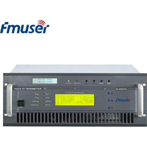 FMUSER CZH518A 50W UHF/VHF All Solid State Wireless TV Transmitter Analog Transmitter 4U Professional Designed For TV Station