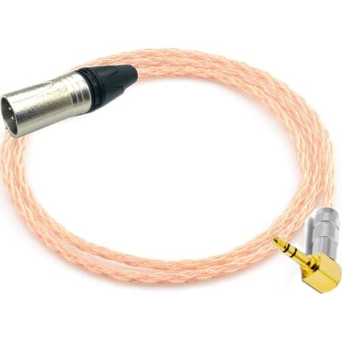 HI-End OCC Copper 4pin XLR Male to 3.5mm Stereo Male Audio Adapter Cable Upgrade Cable