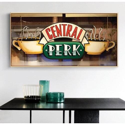 Central Perk Cafe Canvas Painting Friends TV Show Posters and Prints Cuadros Wall Art Pictures for Living Room Home Decoration
