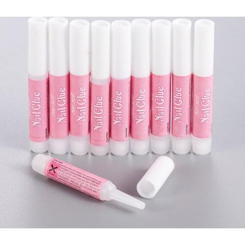 10Pcs/Set Mini Beauty Nail Glue False Art Decorate Tips Acrylic Glue Nail Accessories False Nail Extension Glue Colle Faux Ongle