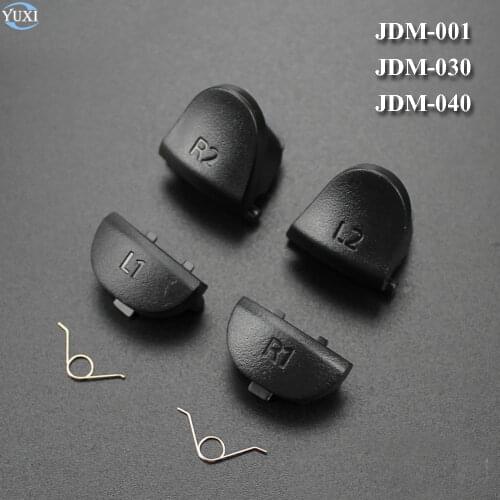 YuXi L1 R1+L2 R2 Trigger Buttons Gamepad Button JDM 001 011 030 040 Repair Parts For PlayStation 4 PS4 Controller w/ Spring