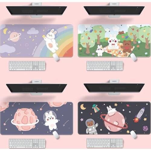 Cute Cartoon Students Mouse Pad Anti-slip Office Kawaii Desk Mat Creative INS Fashion Oversized Game Computer Keyboard Mice Pad