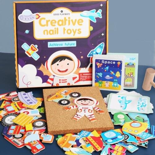 Fashion Animal Puzzle Toy Light Weight Educational Wear-resistant Wood Wooden Animal Fruit Traffic Puzzle Toy for Entertainment