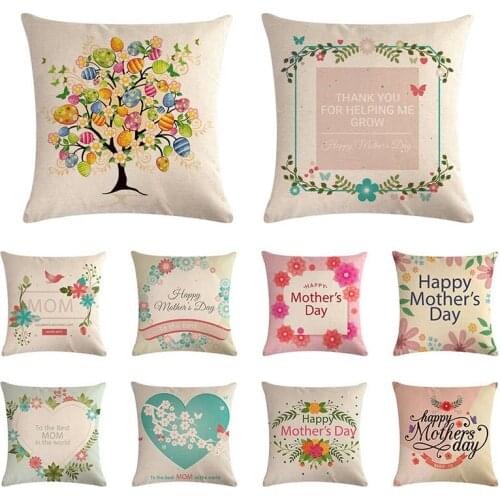 Happy Monthers Day Pillow Cover Fashion Throw Pillow Cases Cafe Sofa Cushion Cover Home Decor Best Present Home Decoraion
