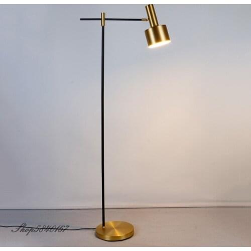 Nordic Floor Lights Modern Metal Standing Lamps for Living Room Bedroom Light Stand Plated Gold Floor Lamp Foyer Home Deco E27