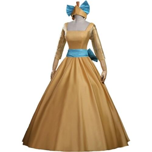 2016 New Style Anastasia Princess dress Yellow Dress Anastasia Costume Anastasia cosplay party dress