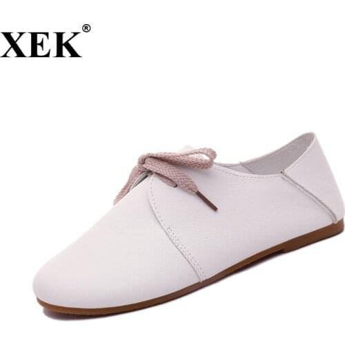 New Women Action Leather Shoes Slip on women Flats Comfortable shoes woman moccasins Spring summer shoes two way wearings ST189