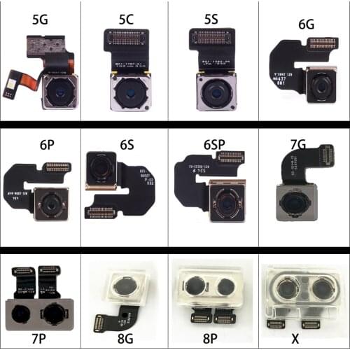 Original Back Rear Camera Flex Cable Ribbon Main Camera Module For iPhone 5 5S 5C 6 6S 6Plus 6SPlus 7 7Plus 8 8Plus Plus X
