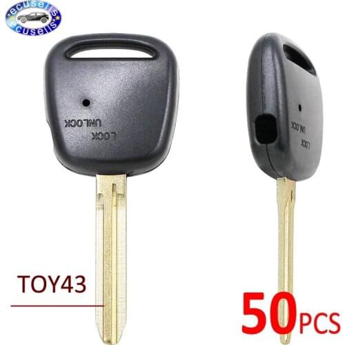 SALE ! 50 PCS, Side 1 Button Remote Key Shell for Key Case Fob Blade Length 45mm TOY43