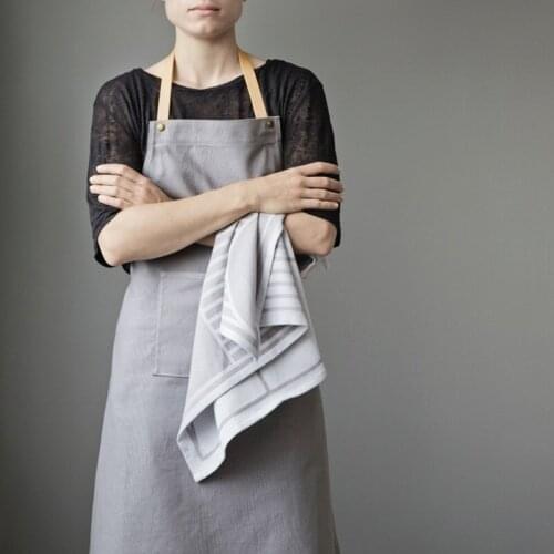 Nordic Industrial Style Unisex Adult Aprons Cotton Canvas High-grade Kitchen Apron for Cooking Baking Cleaning Gardening