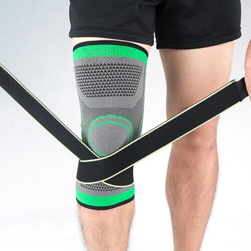 1PC Sports Kneepad Men Pressurized Elastic Knee Pads Support Fitness Gear Basketball Volleyball Brace Protector