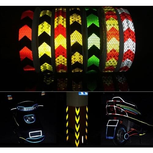 25mmx5m Car Decoration Safety Mark Motorcycle Reflective Tape Stickers Car Styling For Automobiles Safe Material