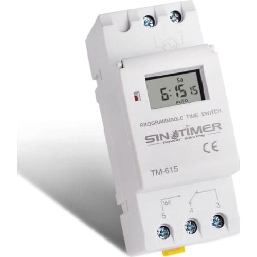 TM615 12/24/110/220V Timer Switch 7 Days 24 Hours Programmable LCD Time Relay