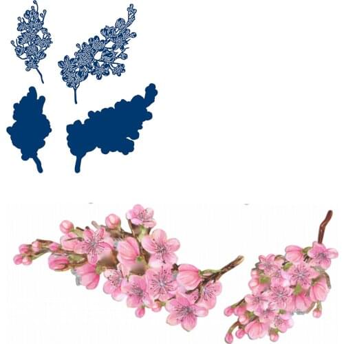 Cherry Blossoms Metal Cutting Die Scrapbook Embossed Paper Card Album Craft Template Cut Die Stencils New for 2021 Arrive